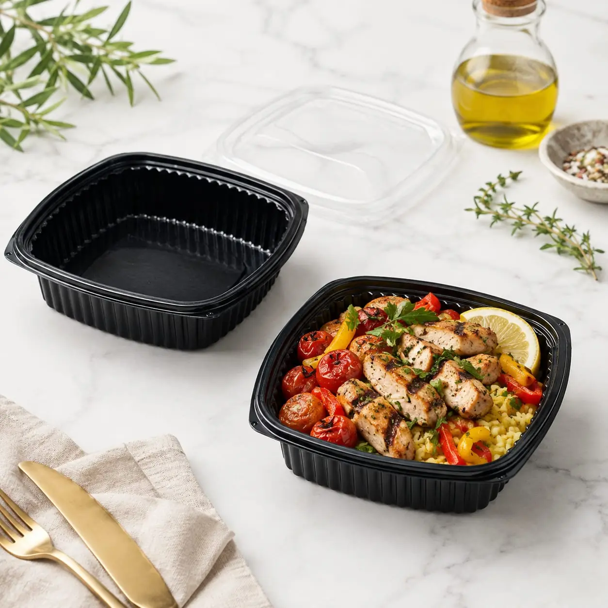 BK Black Container 750 ml (Pack of 5)