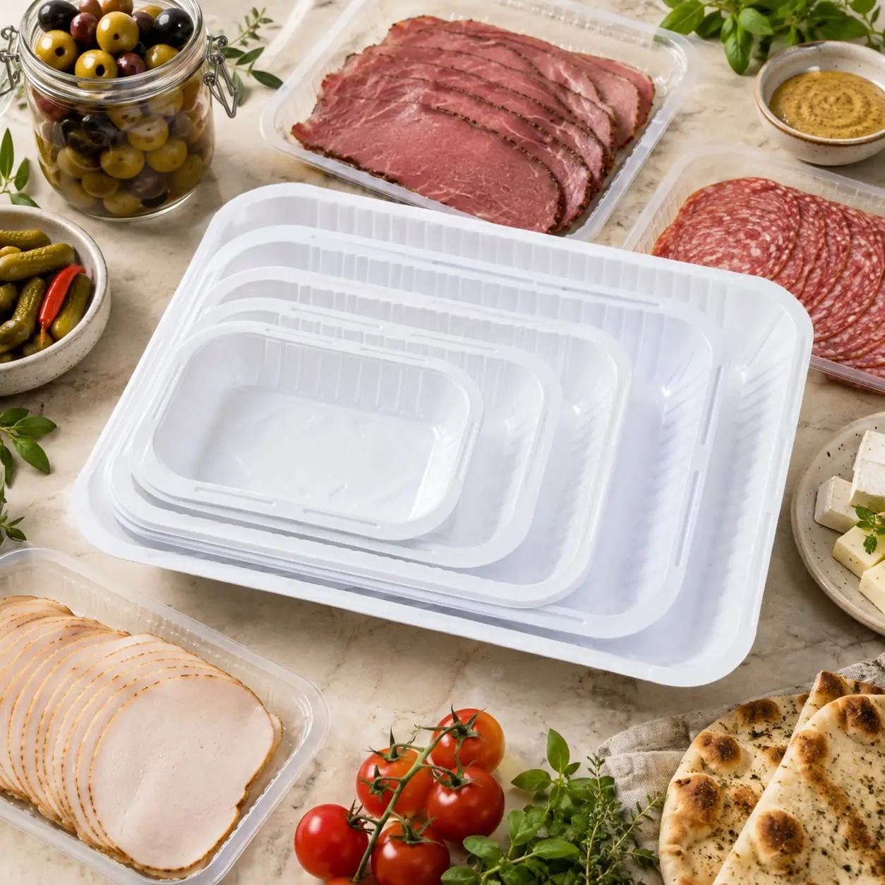 White Plastic Tray #0 (Pack of 55) - Image 3